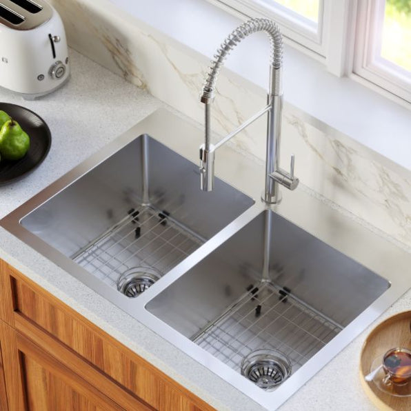 Stainless Steel Stainless Steel Kitchen Sink Satin Brushed 4