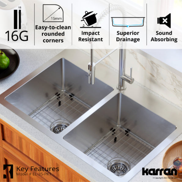 Stainless Steel Stainless Steel Kitchen Sink Satin Brushed 8