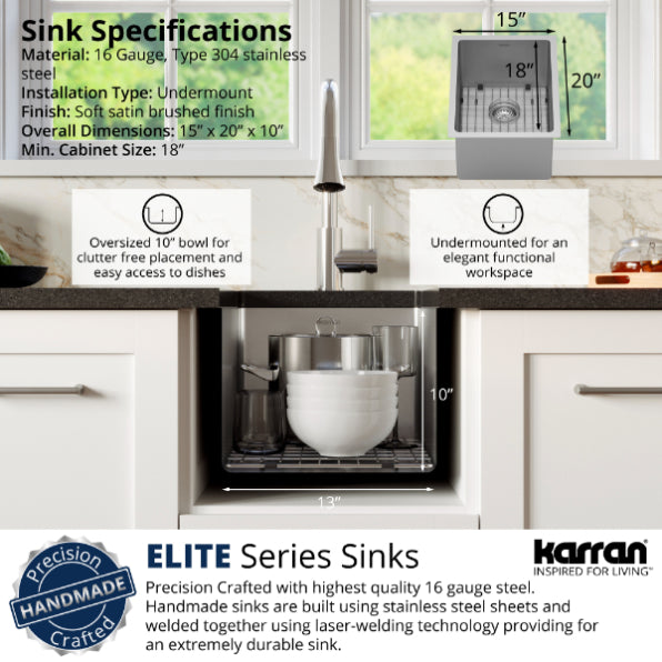 Stainless Steel Stainless Steel Kitchen Sink Satin Brushed 6