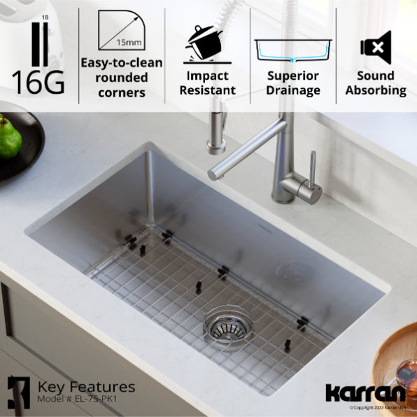 Stainless Steel Stainless Steel Kitchen Sink Satin Brushed 7