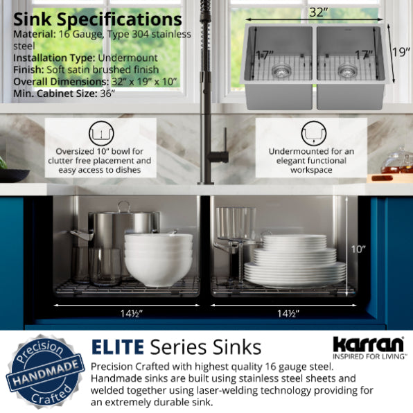 Stainless Steel Stainless Steel Kitchen Sink Satin Brushed 8