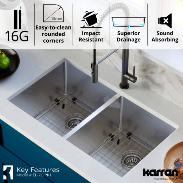 Stainless Steel Stainless Steel Kitchen Sink Satin Brushed 9