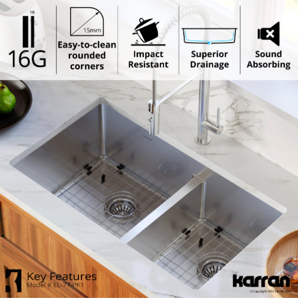 Stainless Steel Stainless Steel Kitchen Sink Satin Brushed 7