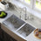 Stainless Steel Stainless Steel Kitchen Sink Satin Brushed 3