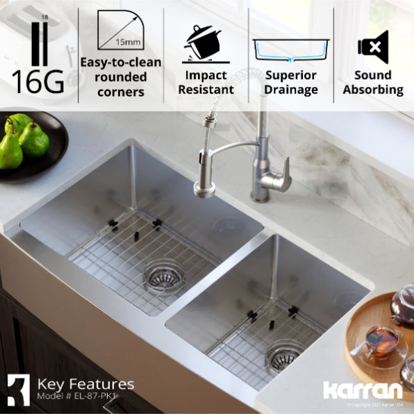 Stainless Steel Stainless Steel Kitchen Sink Satin Brushed 7