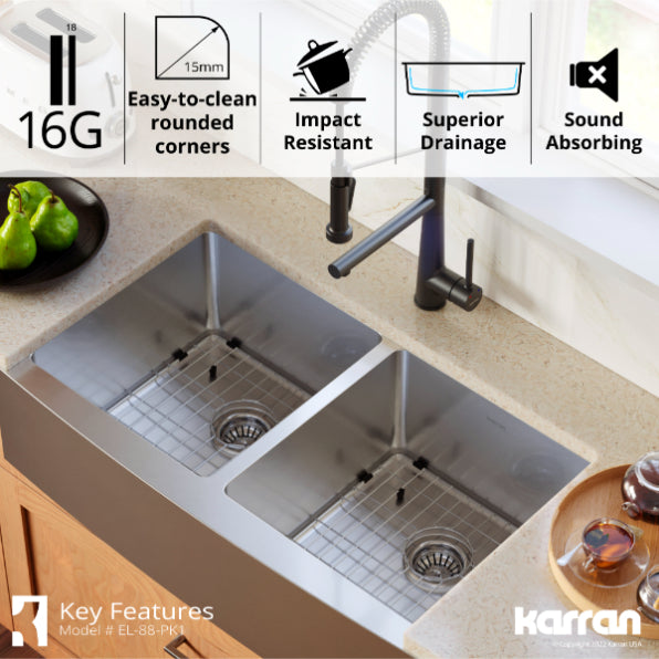 Stainless Steel Stainless Steel Kitchen Sink Satin Brushed 7