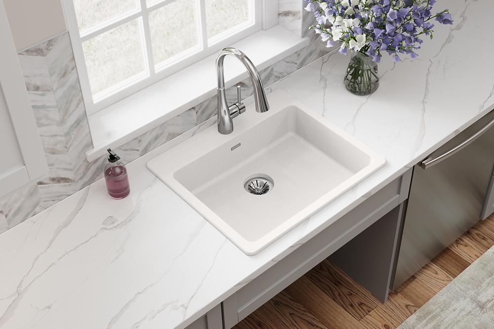 Quartz Classic Quartz Kitchen Sink White 3