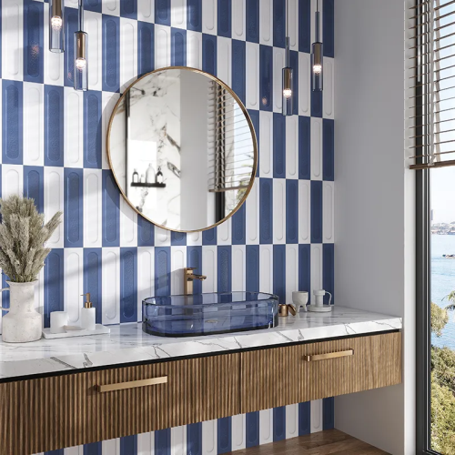 Ellipse Ceramic Blue Dale Tile Matte 3