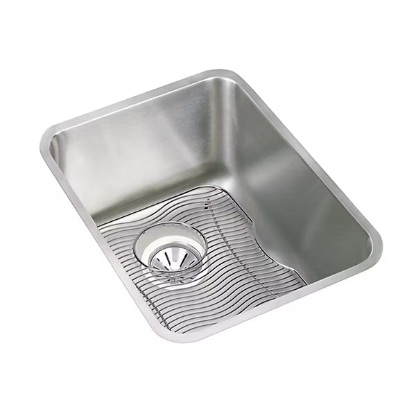 ELUH141810DBG Lustertone Classic Stainless Steel Undermount Single Bowl Kitchen Sink 16 1/2" x 20 1/2" x 9 7/8" With Bottom Grid Drain