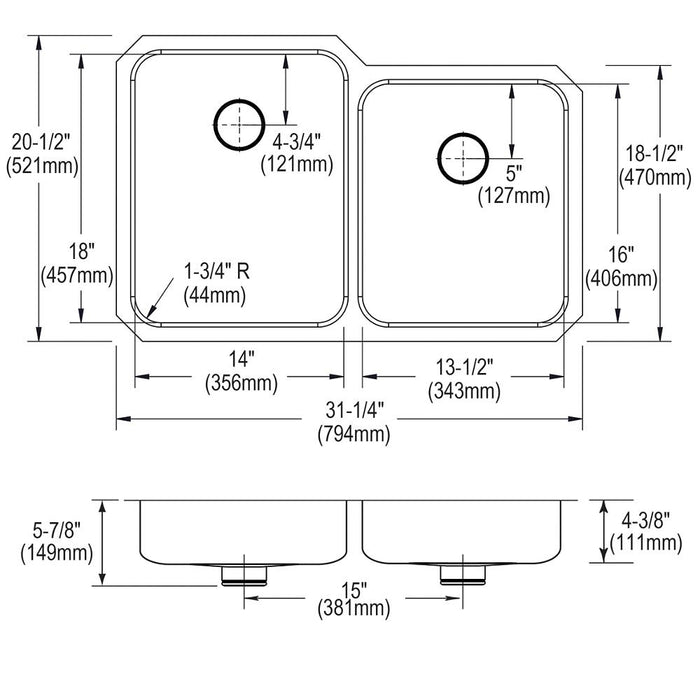 Lustertone Classic  Stainless Steel Kitchen Sink 7