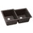 ELXU250RCN0 Quartz Luxe Chestnut Undermount Double Bowl Kitchen Sink 33" x 20 1/2" x 9 1/2"
