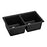 ELXU3322CA0 Quartz Luxe Caviar Undermount Double Bowl Kitchen Sink 33" x 18 1/2" x 9 1/2"