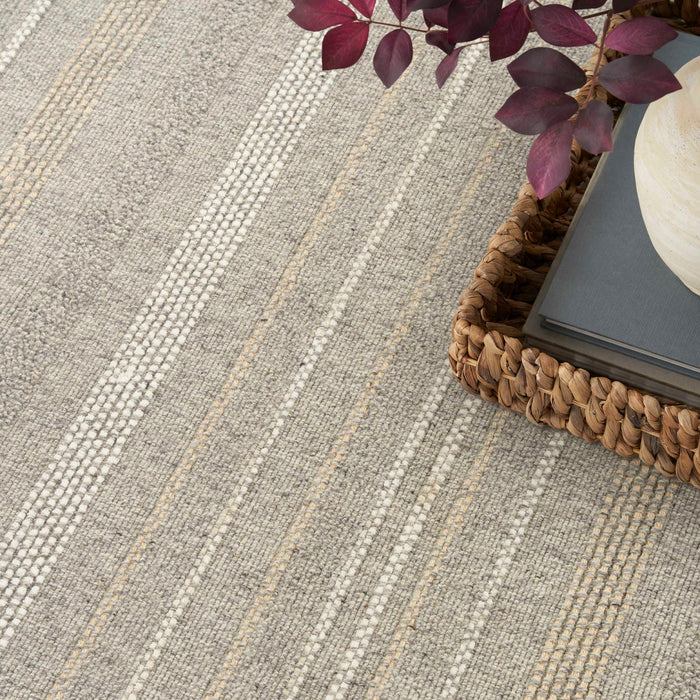 Embrace Grey EMB01 Polyester Contemporary Area Rug - 10 Ft x 14 Ft