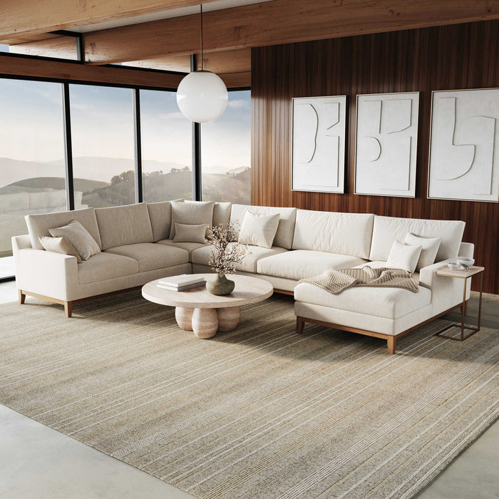 Embrace Grey EMB01 Polyester Contemporary Area Rug - 10 Ft x 14 Ft