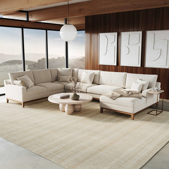 Embrace Ivory EMB01 Polyester Contemporary Area Rug - 10 Ft x 14 Ft