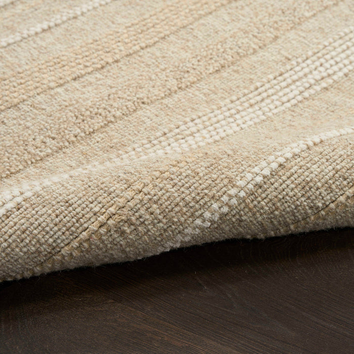 Embrace Ivory Silver EMB01 Polyester Contemporary Area Rug - 8 Ft x 10 Ft