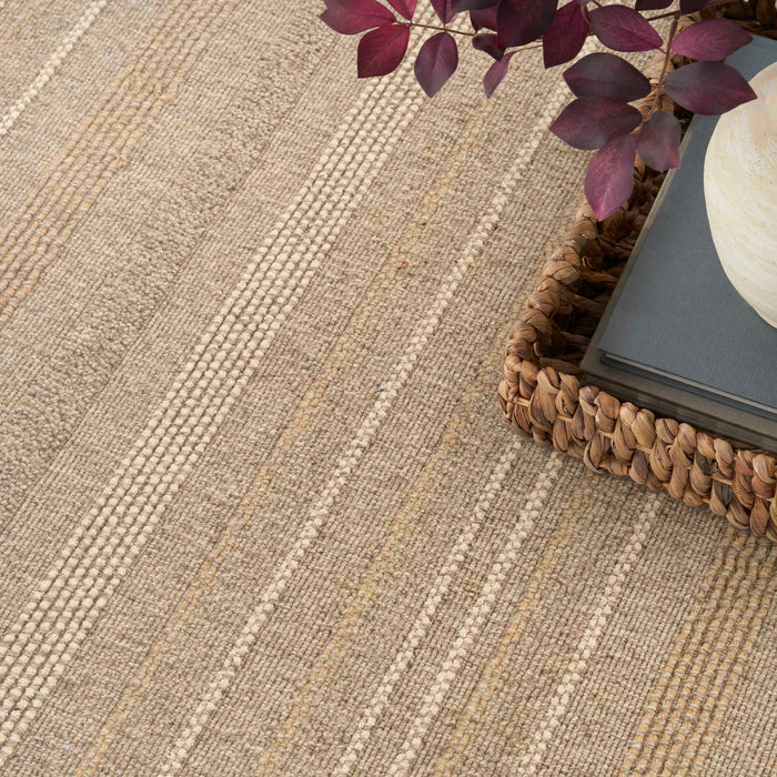 Embrace Natural EMB01 Polyester Contemporary Area Rug - 8 Ft x 12 Ft