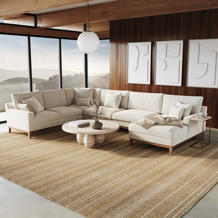 Embrace Natural EMB01 Polyester Contemporary Area Rug - 2 Ft x 3 Ft