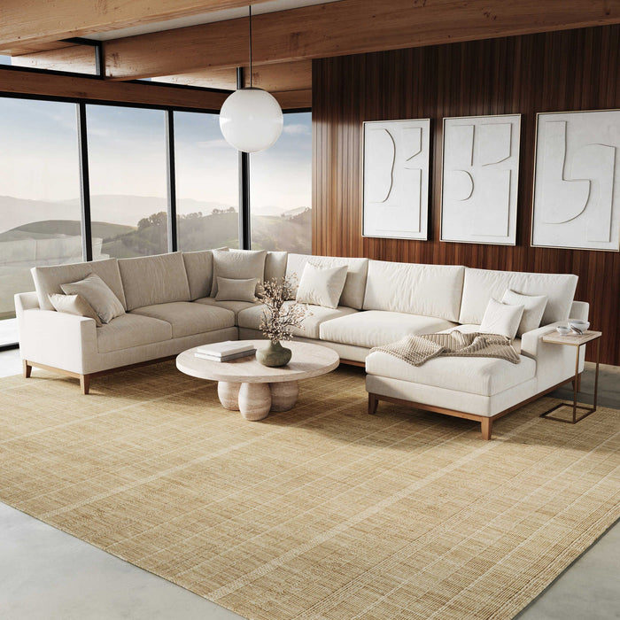 Embrace Taupe EMB01 Polyester Contemporary Area Rug - 10 Ft x 14 Ft