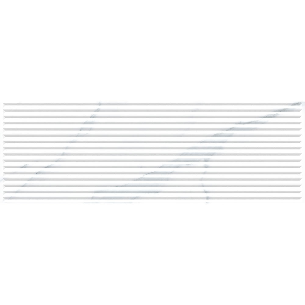 Euroker Marbleous Art Silk White Deco Satin Porcelain Tile — Stone ...