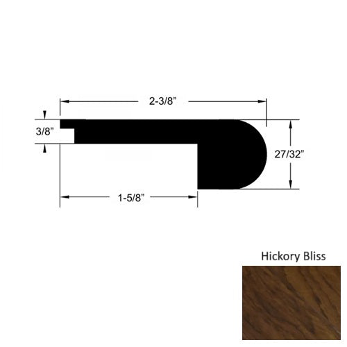 El Paso Wood Hickory Bliss Round Stair Nose Urethane 1