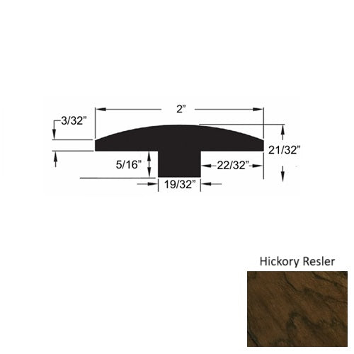 El Paso Wood Hickory Resler T Molding Urethane 1