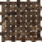 Full Sheet Sample - Emperador Dark Basket Weave with Crema Marfil Dots Marble Mosaic - 1" x 2" x 3/8" Polished
