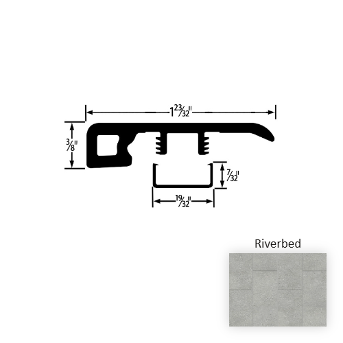 Pietra Vinyl Riverbed End Cap Embossed 1