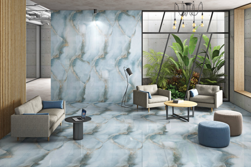 Endless Glitz 1012 Porcelain Light Blue Tile High Gloss 2