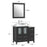 CVC Espresso Solid Wood with Basin Engineered Marble Top and Mirror CVC24 Bathroom Cabinet - 36" x 18.5" x 36"