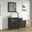 CVC Espresso Solid Wood with Basin Engineered Marble Top and Mirror CVC24 Bathroom Cabinet - 36" x 18.5" x 36"