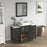 CVC Espresso Solid Wood with Basin Engineered Marble Top and Mirror CVC24 Bathroom Cabinet - 48" x 18.5" x 36"