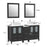 CVC Espresso Solid Wood with Basin Engineered Marble Top and Mirror CVC24 Bathroom Cabinet - 60" x 18.5" x 36"