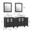 CVC Vintage Green Solid Wood with Basin Engineered Marble Top and Mirror CVC24 Bathroom Cabinet - 72" x 18.5" x 36"