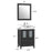 CVC Espresso Solid Wood Bathroom Cabinet - 24" x 18.5" x 36"
