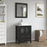 CVC Espresso Solid Wood Bathroom Cabinet - 24" x 18.5" x 36"