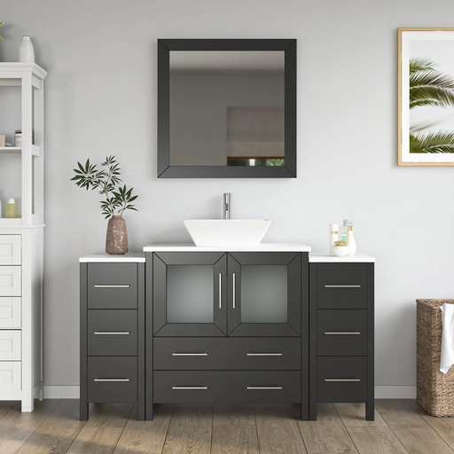 CVC Solid Wood Espresso Bathroom Cabinet Espresso