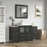 CVC Solid Wood Espresso Bathroom Cabinet Espresso