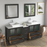 CVC Solid Wood Espresso Bathroom Cabinet Espresso