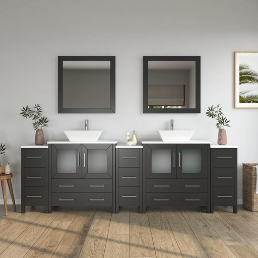 CVC Solid Wood Espresso Bathroom Cabinet Espresso