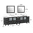 CVC Espresso Solid Wood with White Engineered Marble Top and Mirror CVC36 Bathroom Cabinet - 108" x 18.5" x 36"