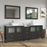 CVC Espresso Solid Wood with White Engineered Marble Top and Mirror CVC36 Bathroom Cabinet - 84" x 18.5" x 36"