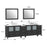 CVC Espresso Solid Wood with White Engineered Marble Top and Mirror CVC36 Bathroom Cabinet - 96" x 18.5" x 36"