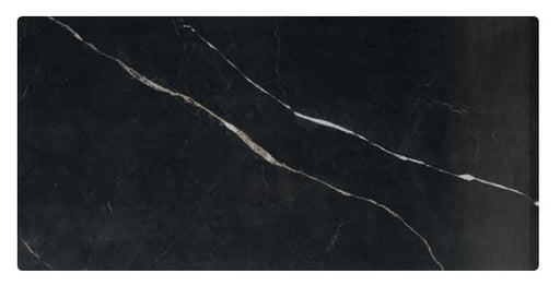 Essenza Black Polished Porcelain Tile - 24" x 48" x 1/3"