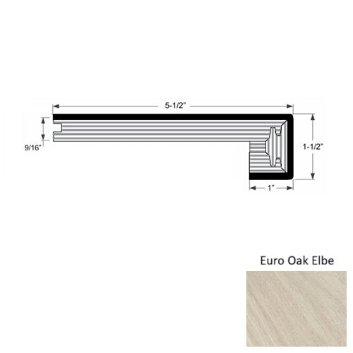 Europa Wood Euro Oak Elbe Square Stair Nose Urethane 1