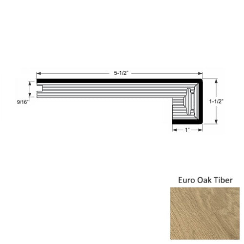 Europa Wood Euro Oak Tiber Square Stair Nose Urethane 1