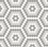 Full Sheet Sample - Soho Evening Blend Hexagon Porcelain Mosaic - 8.25" x 14.50" Matte