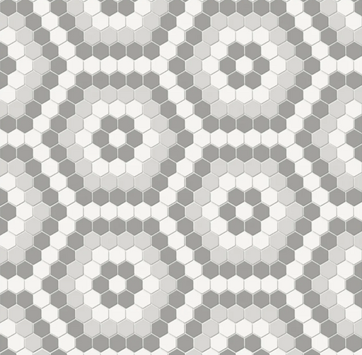 Full Sheet Sample - Soho Evening Blend Hexagon Porcelain Mosaic - 8.25" x 14.50" x 6 MM Matte