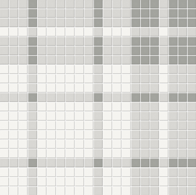 Full Sheet Sample - Soho Evening Blend Plaid Pattern Porcelain Mosaic - 13.25" x 13.25" Matte