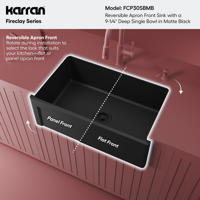 Fireclay Matte Black Kitchen Sink 4